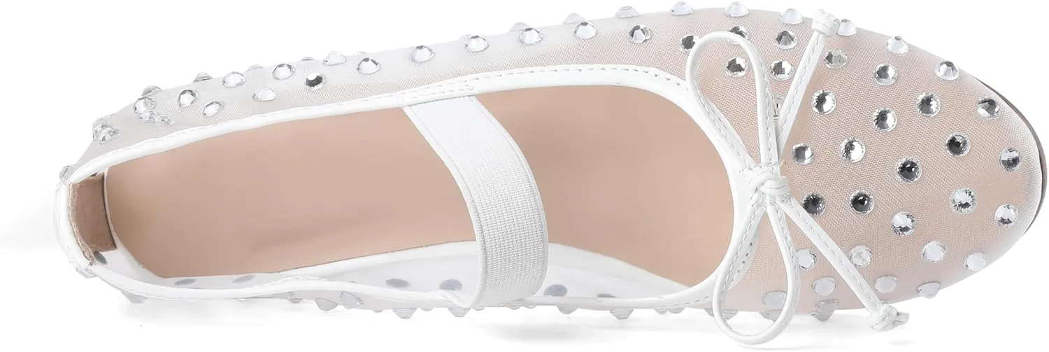 Eldof Flats Shoes Women Round Toe Slip On Ballet Flats Shoes for Dress Comfortable