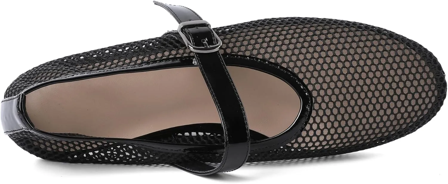 Eldof Flats Shoes Women Round Toe Slip On Ballet Flats Shoes for Dress Comfortable