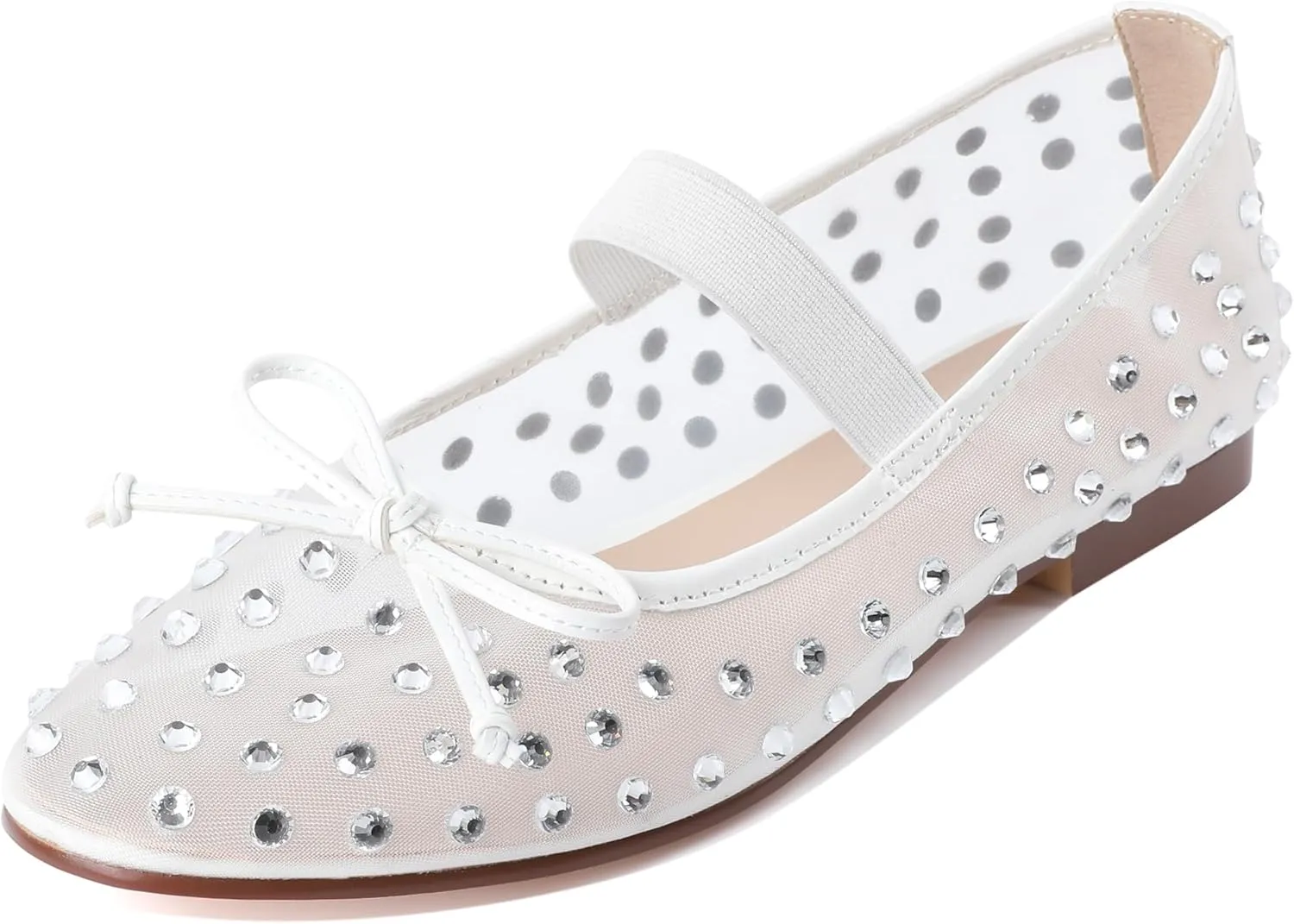 Eldof Flats Shoes Women Round Toe Slip On Ballet Flats Shoes for Dress Comfortable