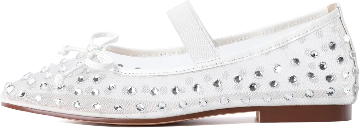 Eldof Flats Shoes Women Round Toe Slip On Ballet Flats Shoes for Dress Comfortable