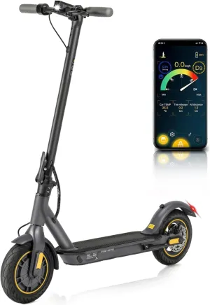 Electric Scooter - 600W/1000W Motor, 10" Solid Tires, 25-40 Miles Range, 19-28 Mph Portable Foldable Commuting Scooter for Adults with Double Braking System and App