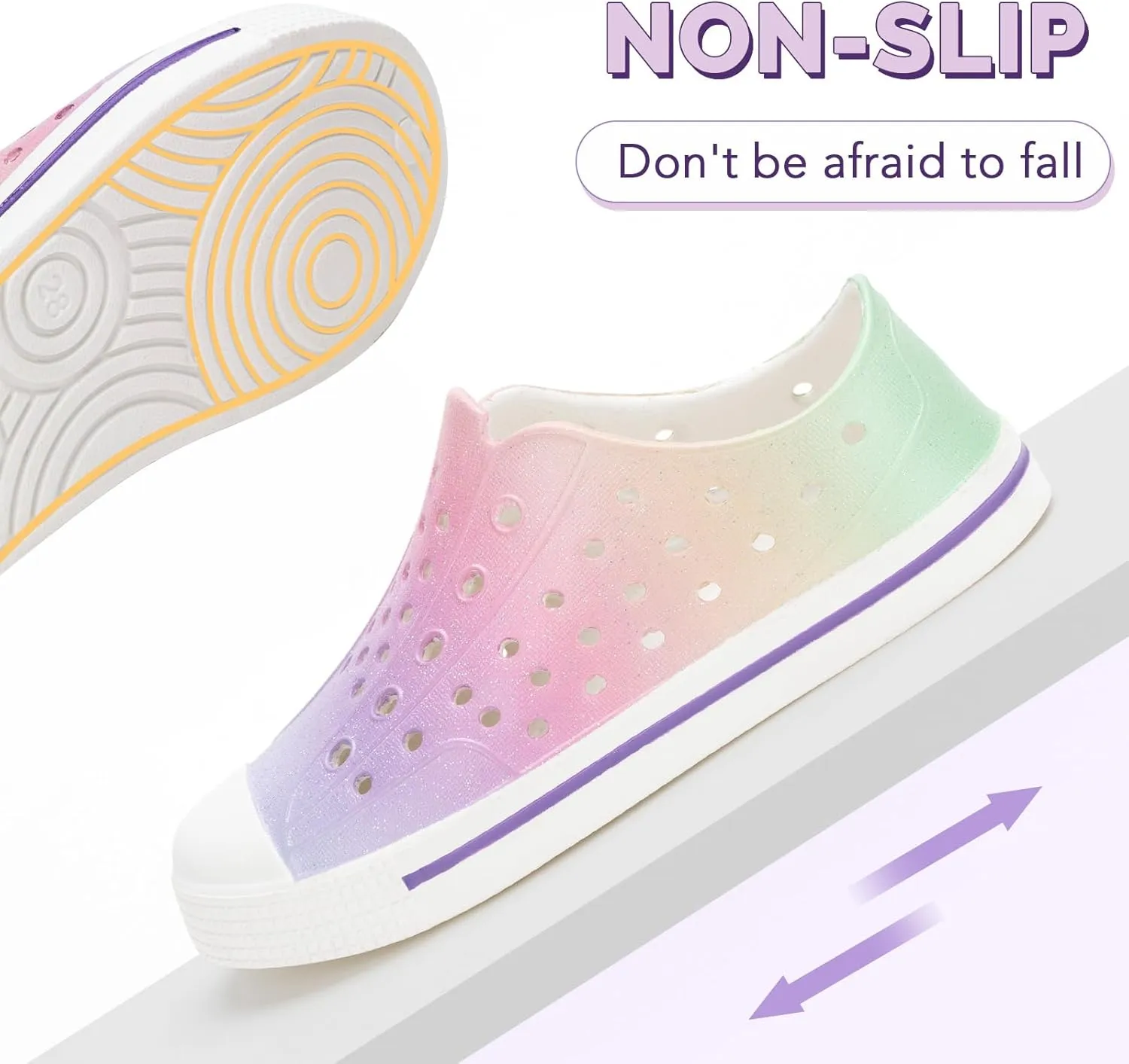EUXTERPA Toddler Water Shoes for Kids Boys Girls Summer Lightweight Slip On Sandals Children Breathable Quick Dry Pool Beach Sneakers