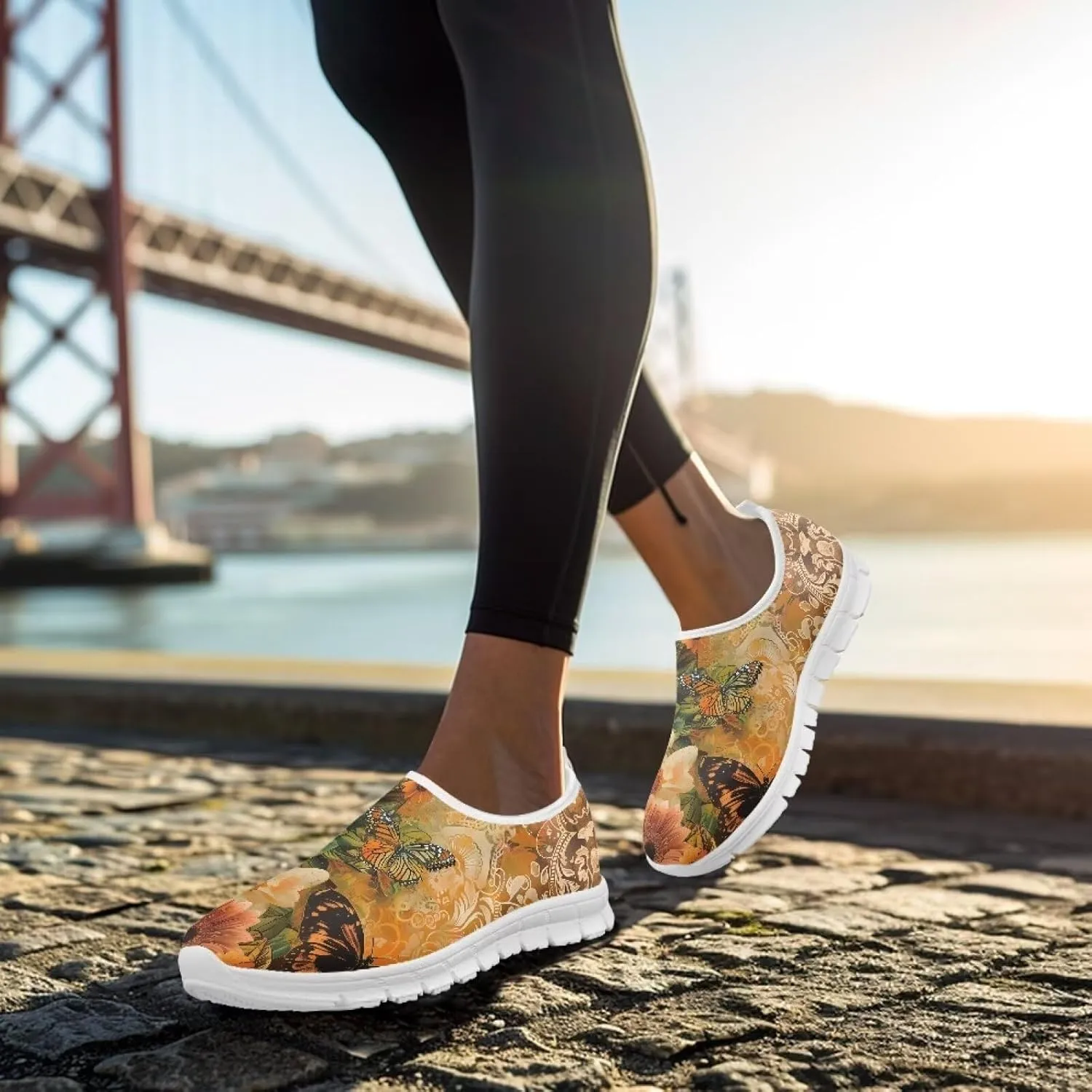 Fashion Slip On Walking Shoes for Women Ladies Casual Tennis Shoes
