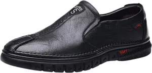 Fashion Sneakers Casual Shoe for Men Men's Fashionable Flat Soled Business Leather Soft Soled Slip On Casual Shoes