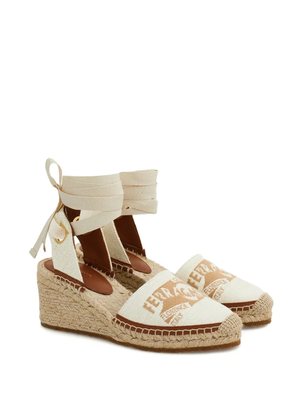Ferragamo 70mm logo-jacquard espadrilles