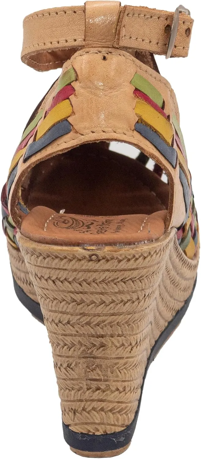 Fiesta Brands Mexican Shoes For Woman Wedge Sandals Huaraches Zapatos Con Plataforma Para Mujer Elegantes