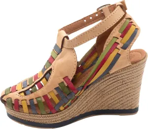 Fiesta Brands Mexican Shoes For Woman Wedge Sandals Huaraches Zapatos Con Plataforma Para Mujer Elegantes