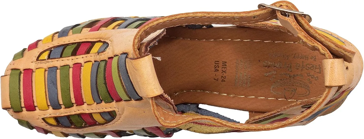 Fiesta Brands Mexican Shoes For Woman Wedge Sandals Huaraches Zapatos Con Plataforma Para Mujer Elegantes
