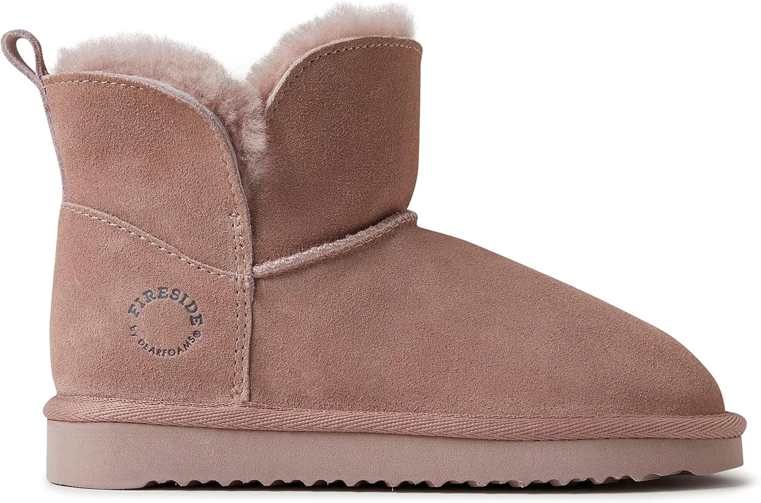 Fireside by Dearfoams Unisex-Child Bunbury Shearling Indoor/Outdoor Folddown Boot Fashion