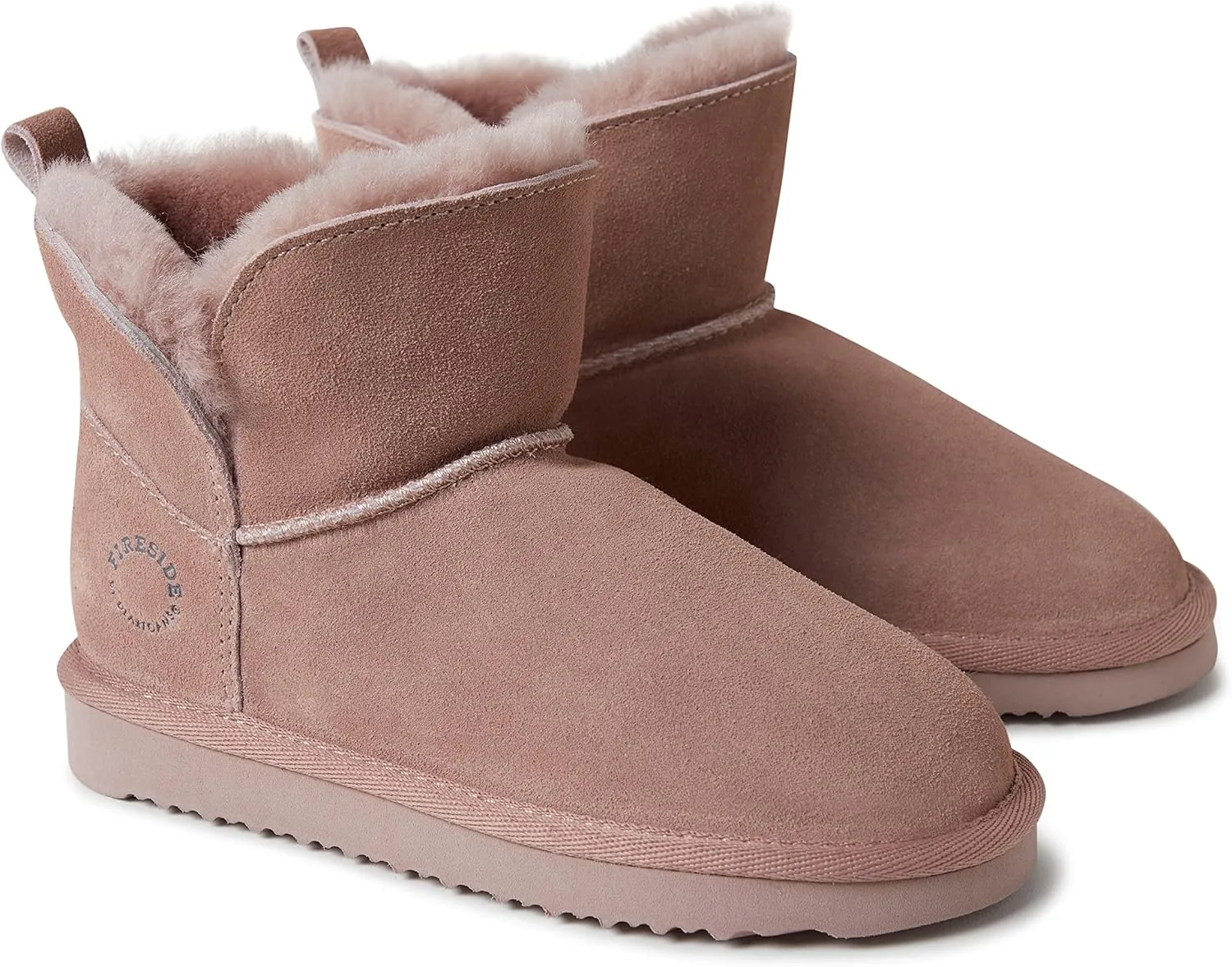 Fireside by Dearfoams Unisex-Child Bunbury Shearling Indoor/Outdoor Folddown Boot Fashion