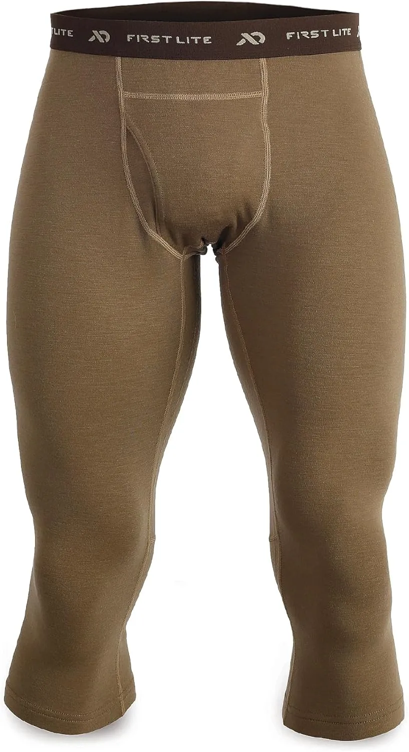 First Lite Men's Kiln Boot Top Bottom - Midweight Merino Wool Baselayer Camo Baselayer