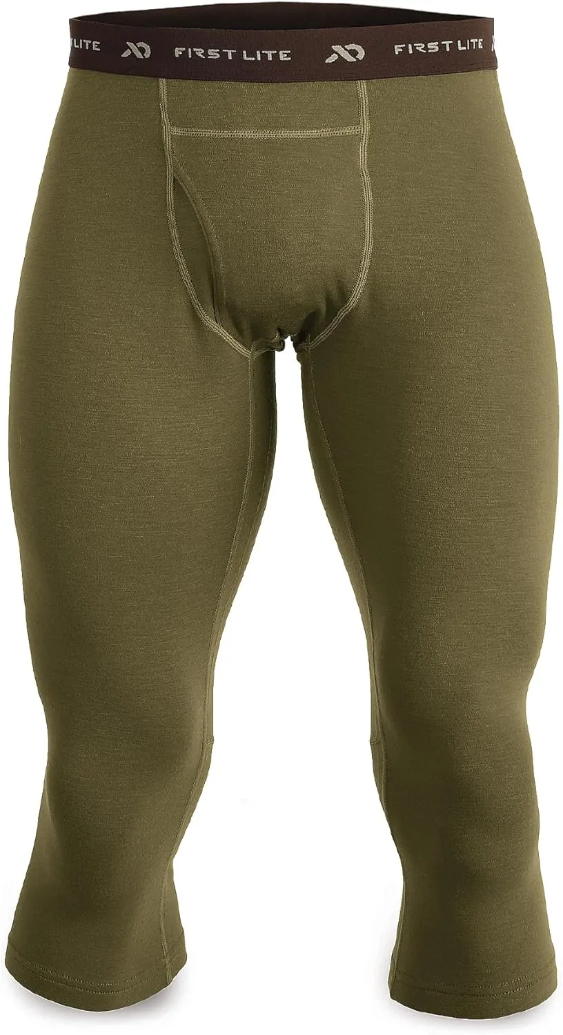 First Lite Men's Kiln Boot Top Bottom - Midweight Merino Wool Baselayer Camo Baselayer