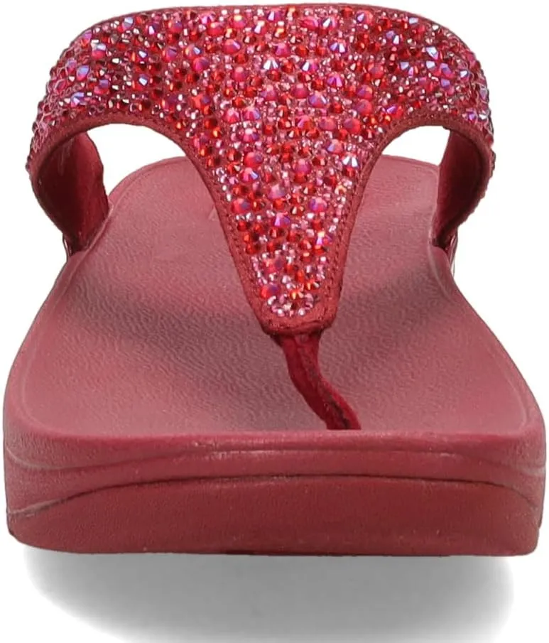 FitFlop Women's Lulu Crystal-Mix Toe-Post Sandals Wedge