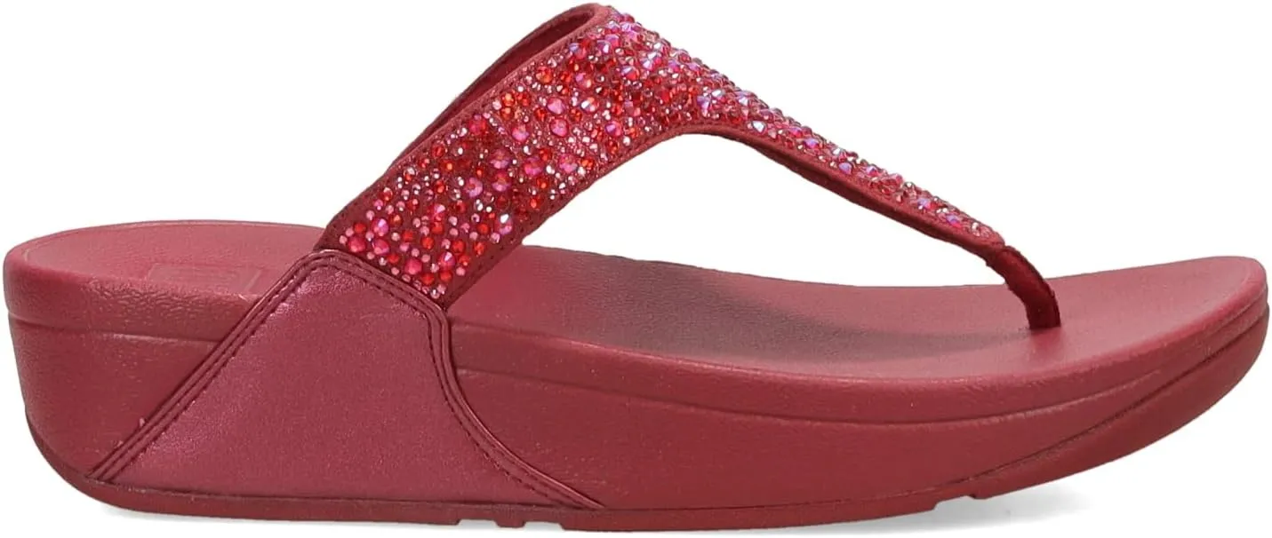 FitFlop Women's Lulu Crystal-Mix Toe-Post Sandals Wedge