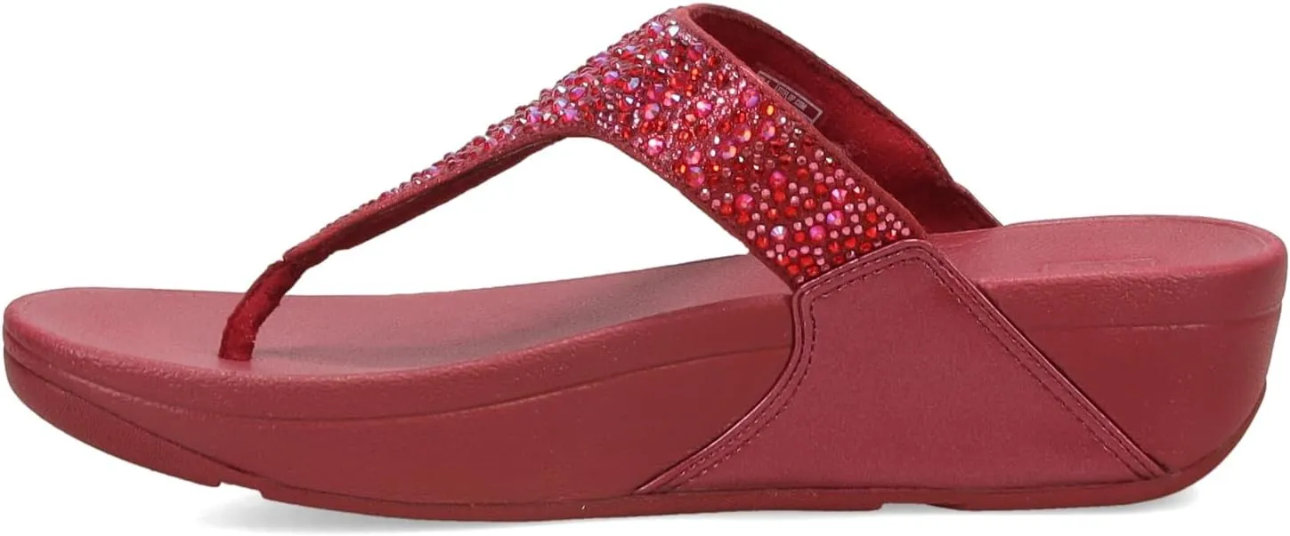 FitFlop Women's Lulu Crystal-Mix Toe-Post Sandals Wedge