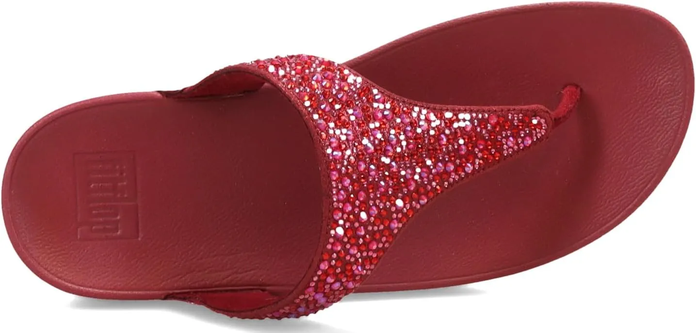 FitFlop Women's Lulu Crystal-Mix Toe-Post Sandals Wedge
