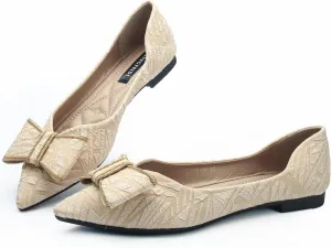 Flats for Womens Pointed Toe Ballet Flats, Bowknot Ballet Flats, Comfort Pointed Toe Dress Shoes