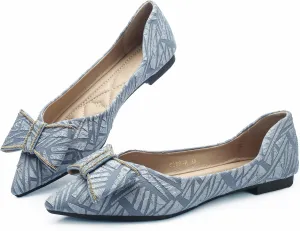 Flats for Womens Pointed Toe Ballet Flats, Bowknot Ballet Flats, Comfort Pointed Toe Dress Shoes