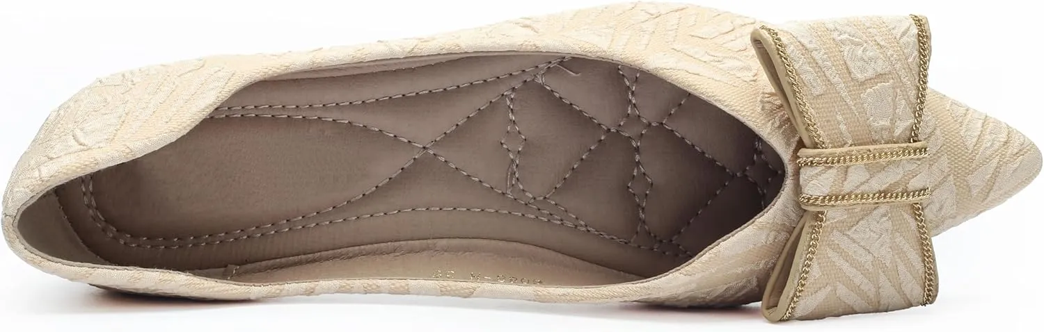 Flats for Womens Pointed Toe Ballet Flats, Bowknot Ballet Flats, Comfort Pointed Toe Dress Shoes