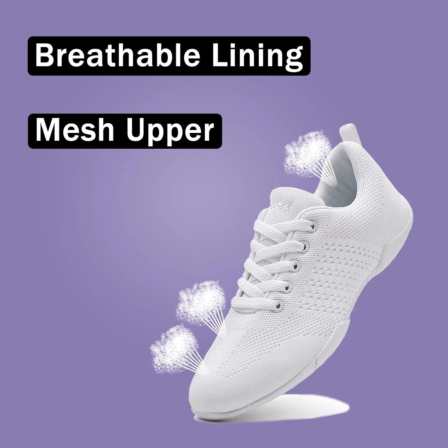 FLIOZY Womens Cheer Dance Shoes Girls White Cheerleading Competition Sports Shoes Athletic Walking Sneakers