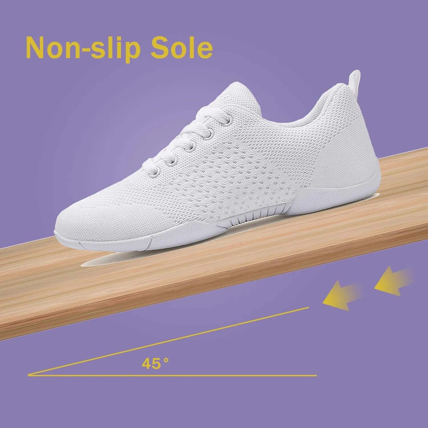 FLIOZY Womens Cheer Dance Shoes Girls White Cheerleading Competition Sports Shoes Athletic Walking Sneakers