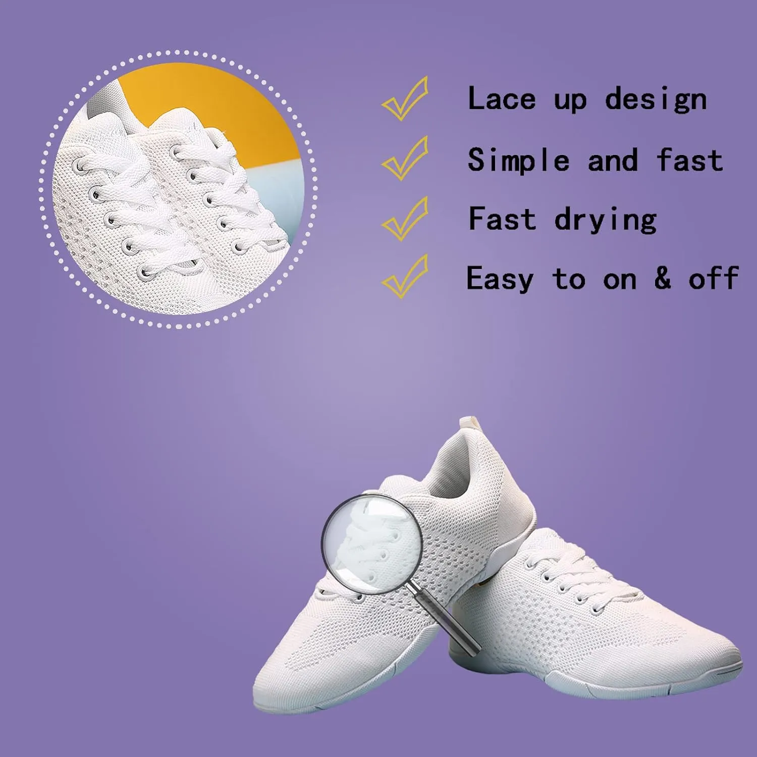 FLIOZY Womens Cheer Dance Shoes Girls White Cheerleading Competition Sports Shoes Athletic Walking Sneakers