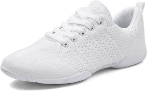 FLIOZY Womens Cheer Dance Shoes Girls White Cheerleading Competition Sports Shoes Athletic Walking Sneakers