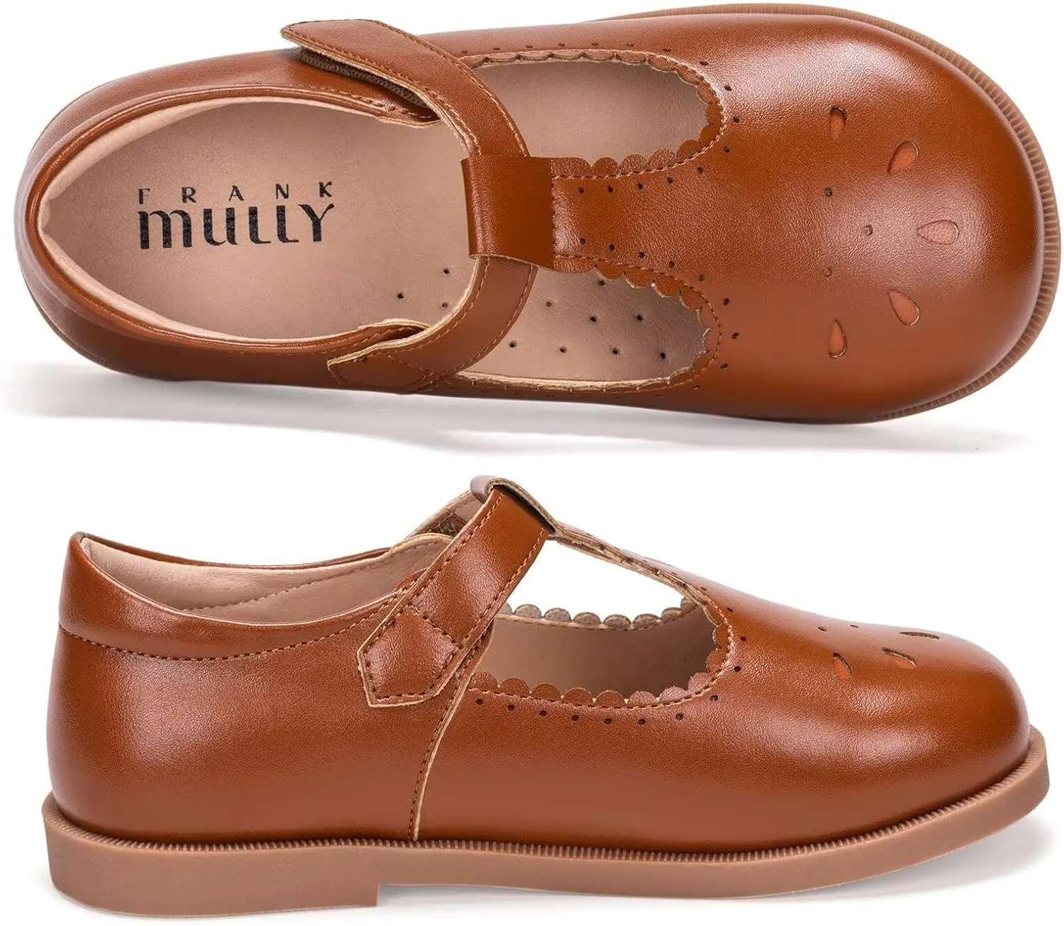 Frank Mully Girls Flats Mary Jane Shoes Round Toe Dress Shoes School Oxford Flats for Toddler/Little Kid