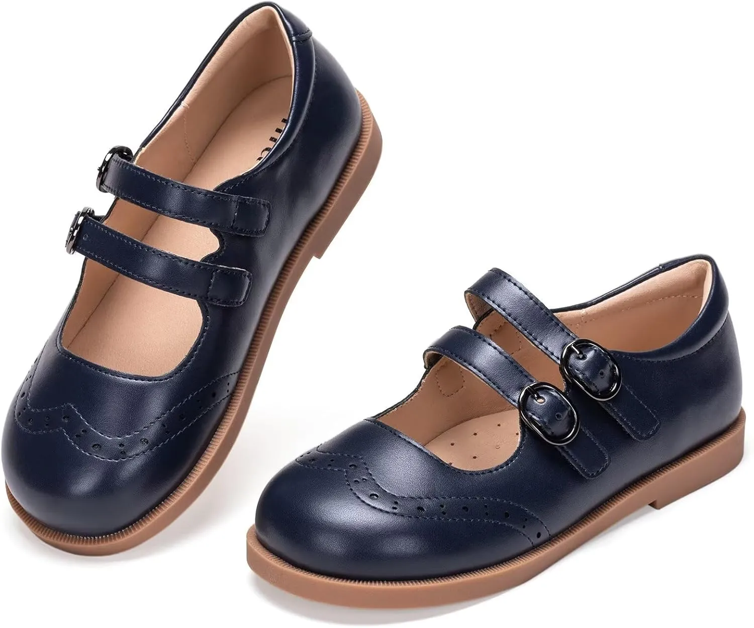 Frank Mully Girls Flats Mary Jane Shoes Round Toe Dress Shoes School Oxford Flats for Toddler/Little Kid