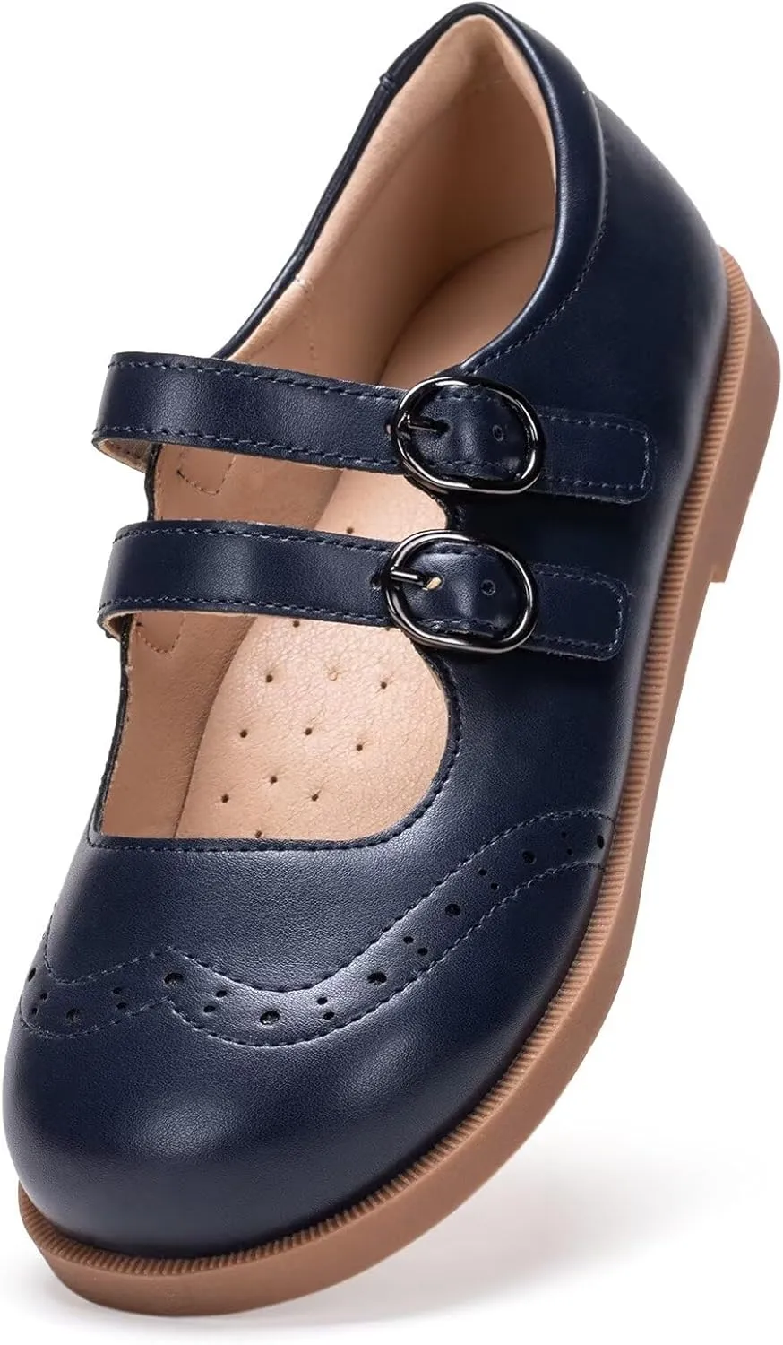 Frank Mully Girls Flats Mary Jane Shoes Round Toe Dress Shoes School Oxford Flats for Toddler/Little Kid