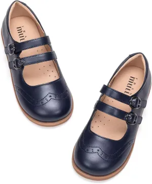 Frank Mully Girls Flats Mary Jane Shoes Round Toe Dress Shoes School Oxford Flats for Toddler/Little Kid
