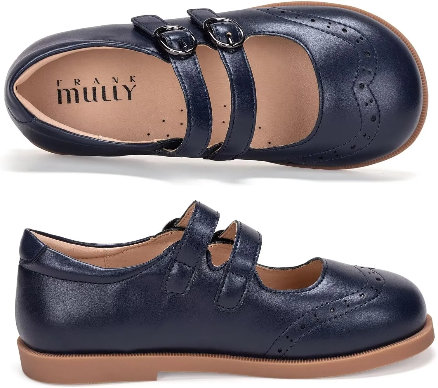 Frank Mully Girls Flats Mary Jane Shoes Round Toe Dress Shoes School Oxford Flats for Toddler/Little Kid