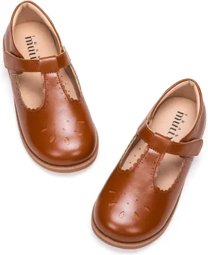 Frank Mully Girls Flats Mary Jane Shoes Round Toe Dress Shoes School Oxford Flats for Toddler/Little Kid
