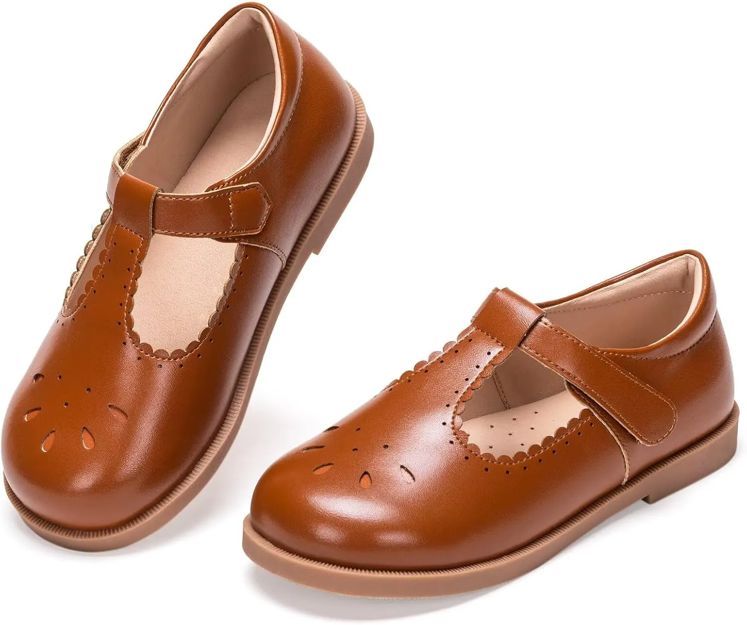 Frank Mully Girls Flats Mary Jane Shoes Round Toe Dress Shoes School Oxford Flats for Toddler/Little Kid