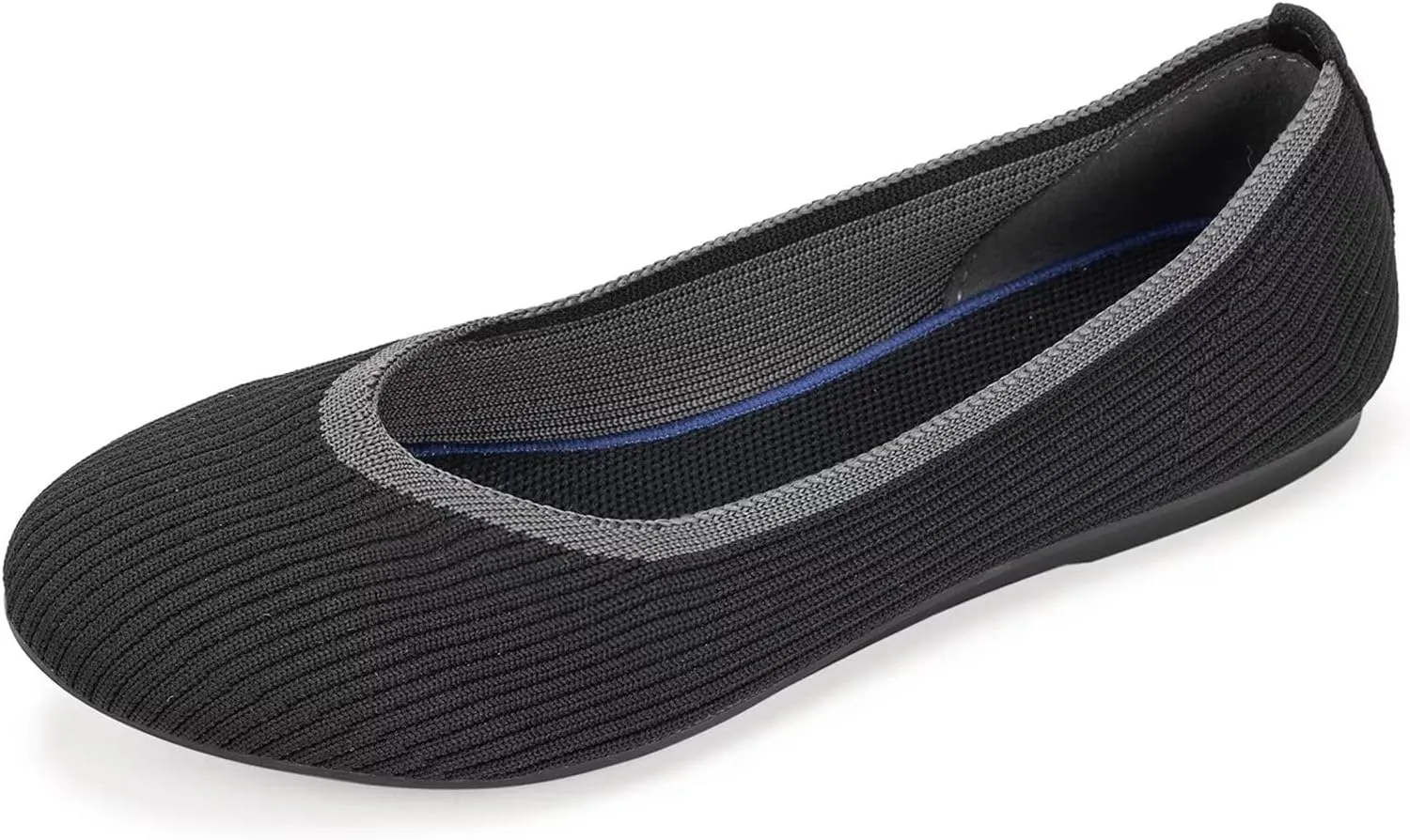 Frank Mully Women's Ballet Flats Round Toe Walking Flats Slip On Work Shoes Knitted Flats Shoes for Woman Soft Lightweight