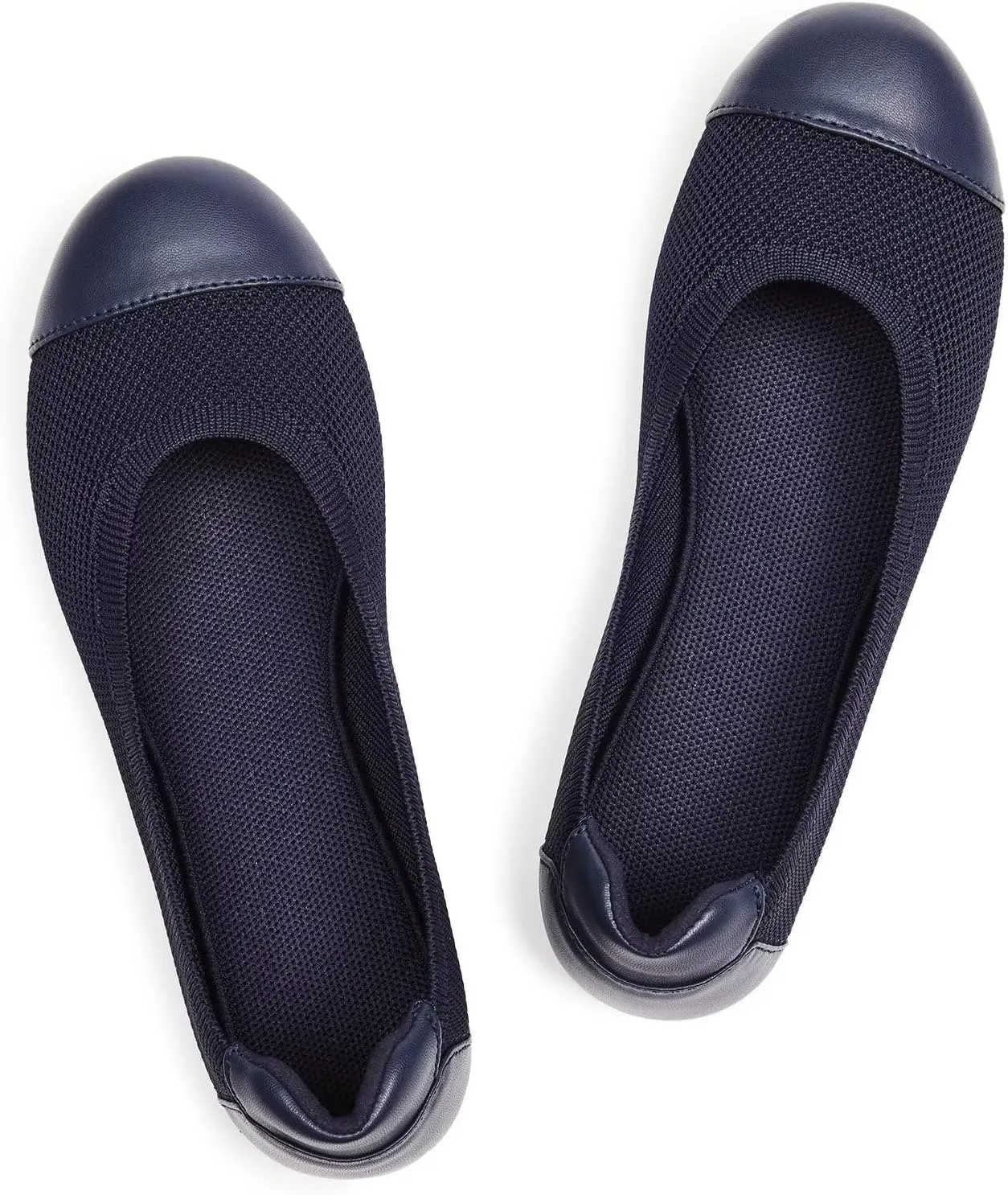 Frank Mully Women's Ballet Flats Round Toe Walking Flats Slip On Work Shoes Knitted Flats Shoes for Woman Soft Lightweight