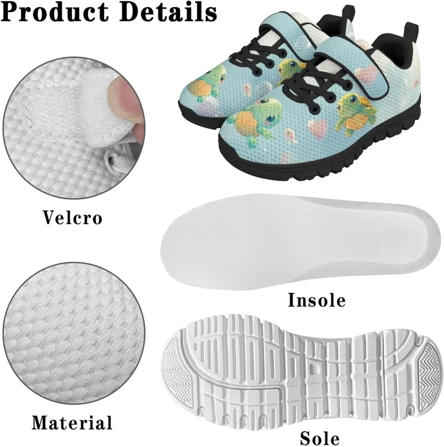 Girls Cute Sneakers Single Buckle Athletic Shoes Breathable Mesh Sneaker for Running Tennis Walking US 11-2.5