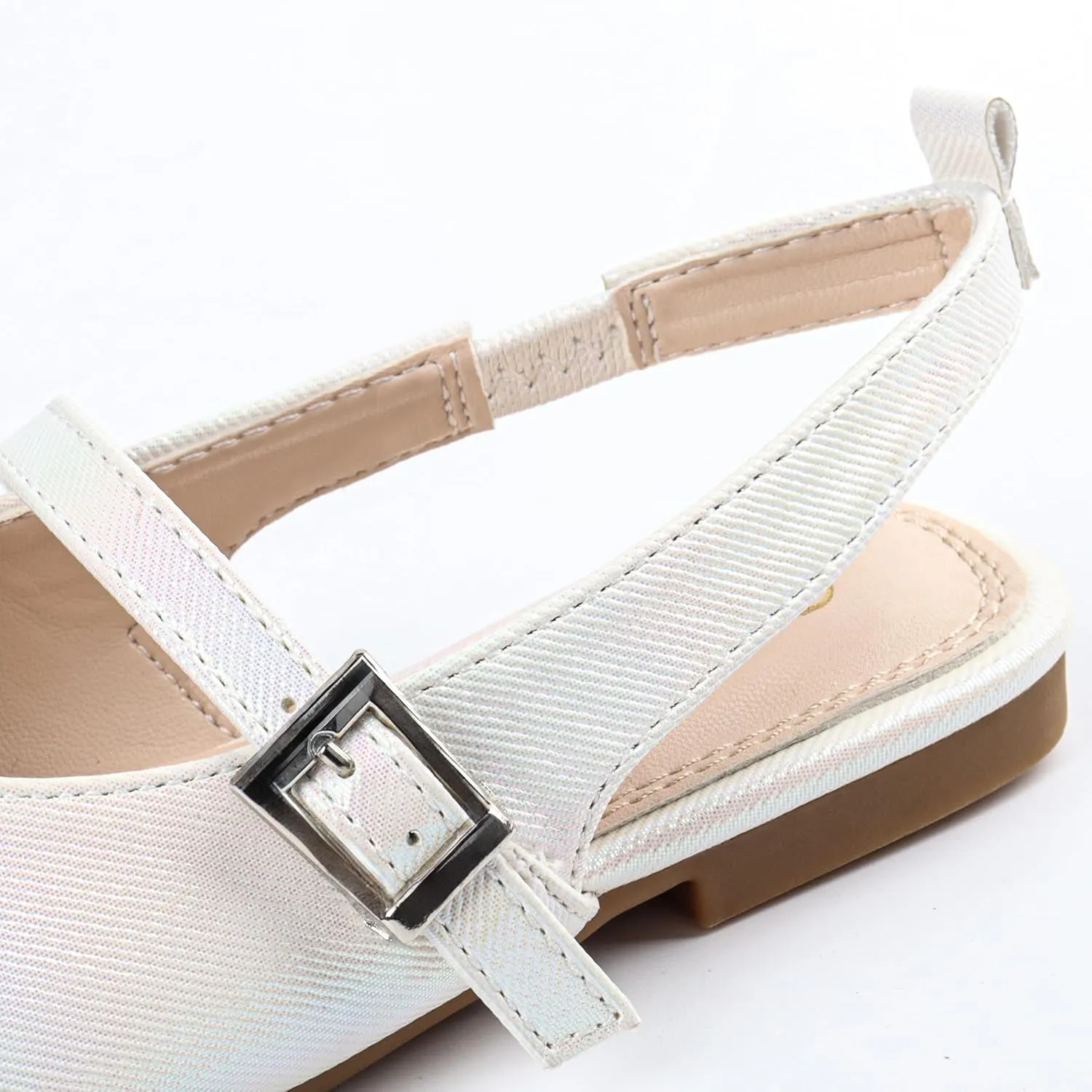 Girls Dress Shoes Square Toe Slingback Flats Adjustable Buckle Strap Mary Jane Shoes for Girls for Wedding,Party,Birthday