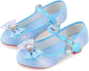 Girls Flats Sparkle Party Mary Jane Princess Dress Shoes