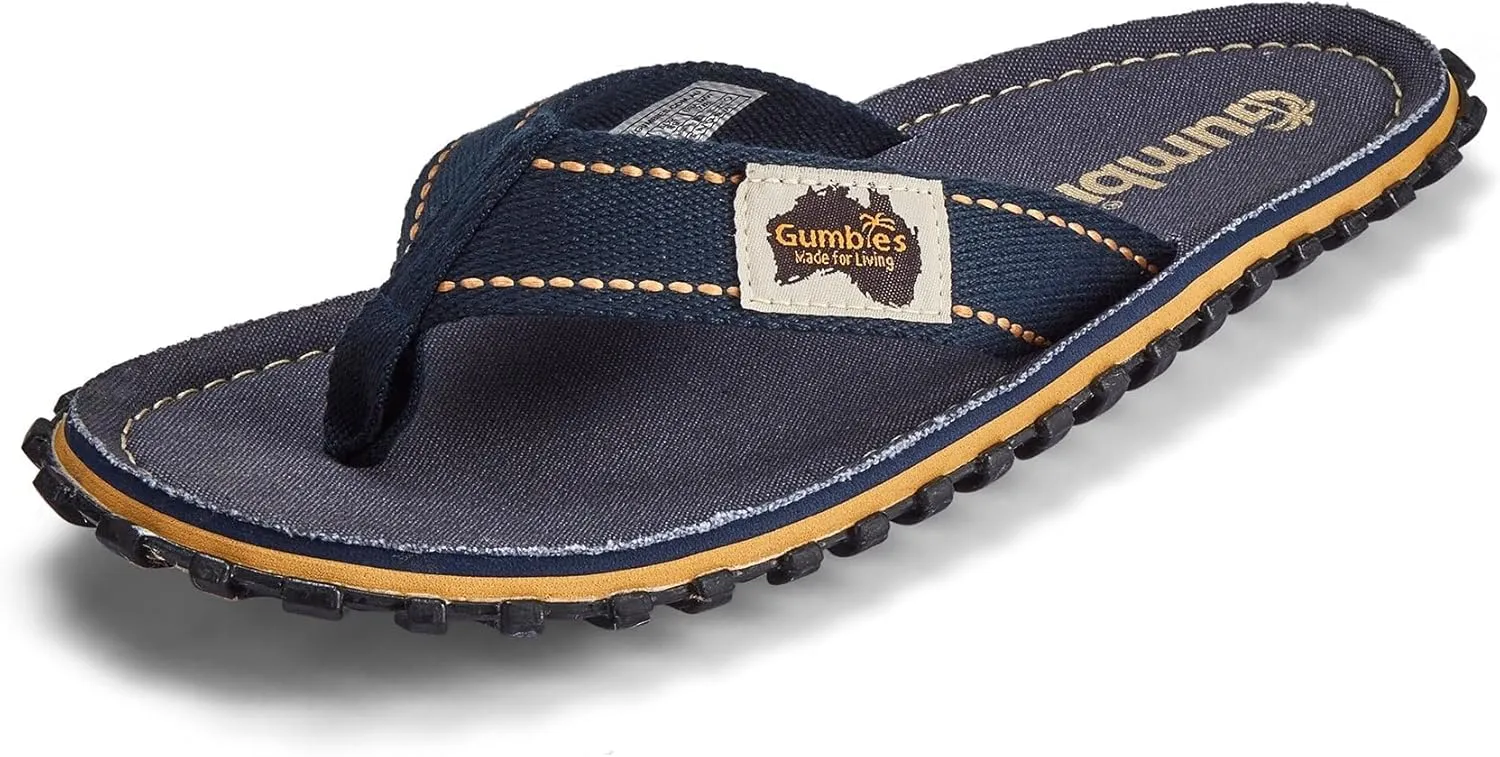 Gumbies Islander Unisex Flip Flops, with Supersoft Cotton Toe Post and Durable Recycled Rubber Sole - Comfort Guaranteed