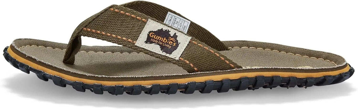 Gumbies Islander Unisex Flip Flops, with Supersoft Cotton Toe Post and Durable Recycled Rubber Sole - Comfort Guaranteed
