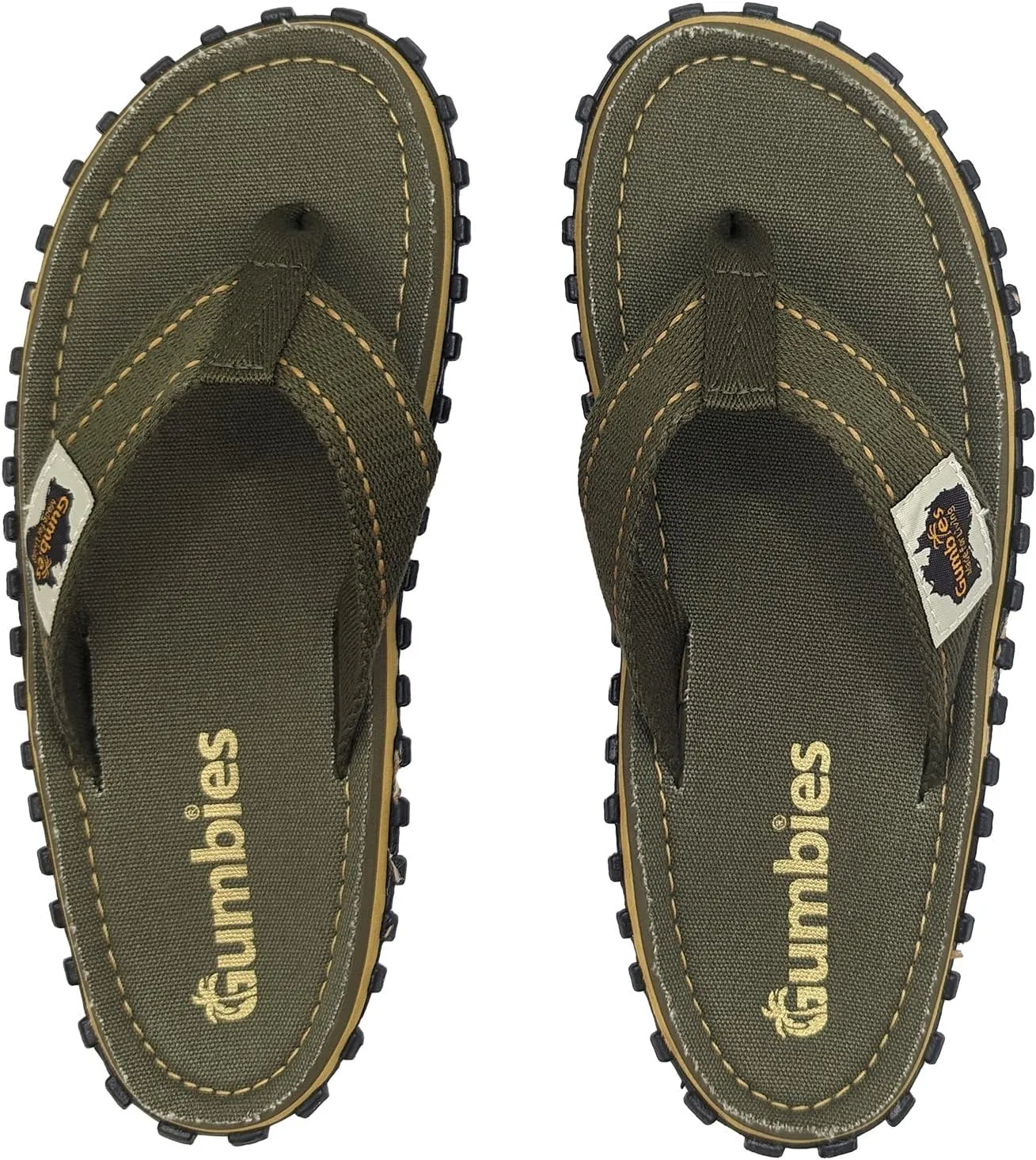 Gumbies Islander Unisex Flip Flops, with Supersoft Cotton Toe Post and Durable Recycled Rubber Sole - Comfort Guaranteed
