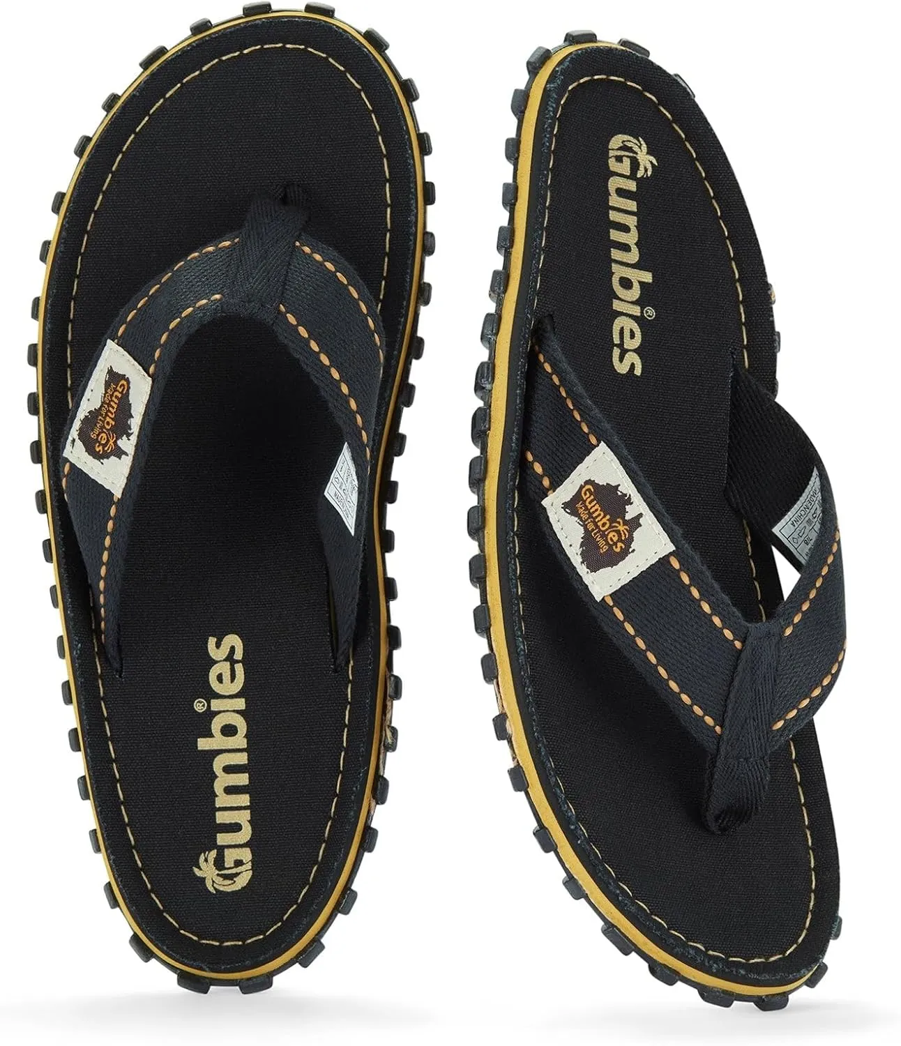 Gumbies Islander Unisex Flip Flops, with Supersoft Cotton Toe Post and Durable Recycled Rubber Sole - Comfort Guaranteed