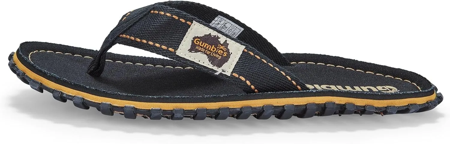 Gumbies Islander Unisex Flip Flops, with Supersoft Cotton Toe Post and Durable Recycled Rubber Sole - Comfort Guaranteed
