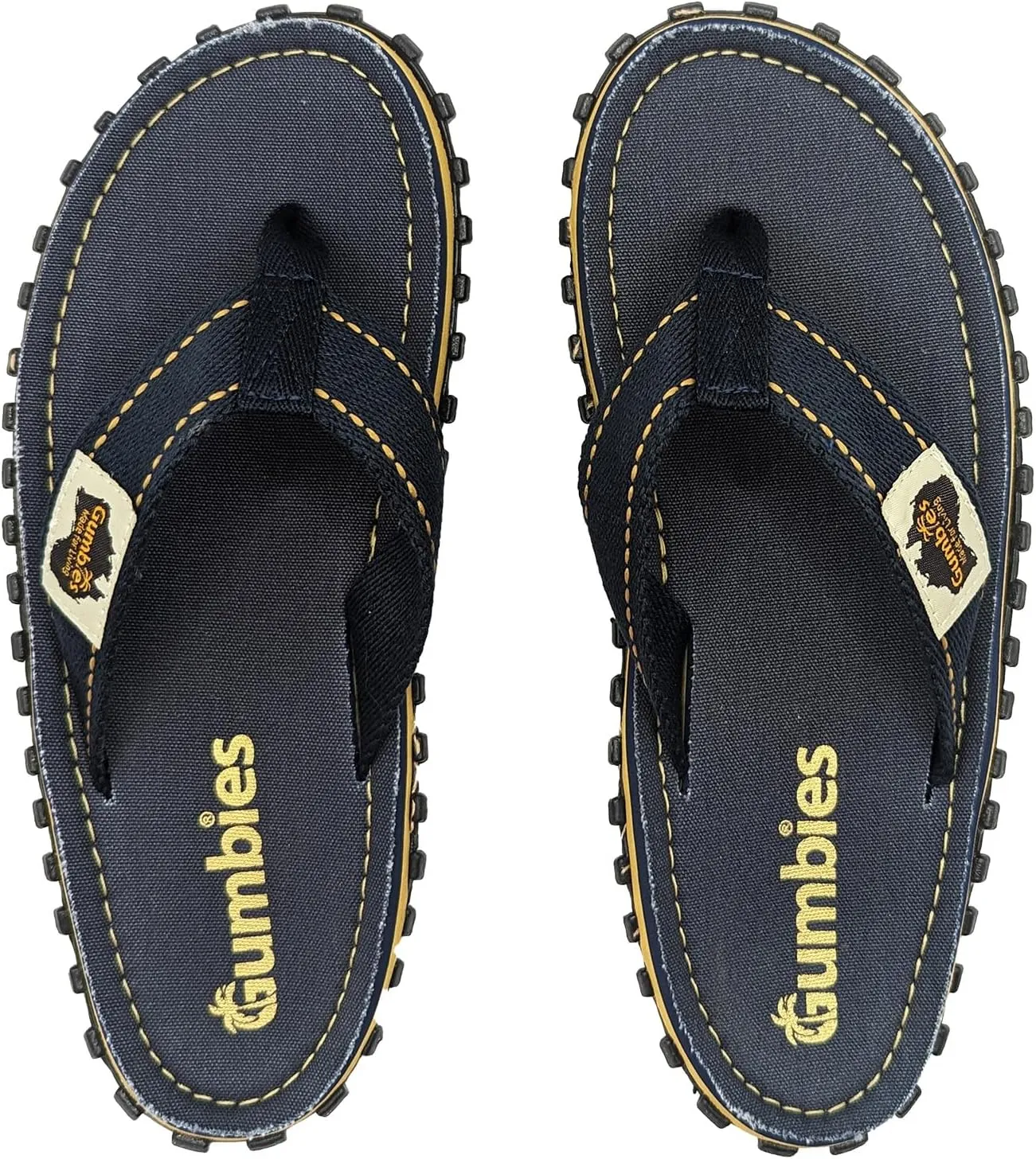 Gumbies Islander Unisex Flip Flops, with Supersoft Cotton Toe Post and Durable Recycled Rubber Sole - Comfort Guaranteed