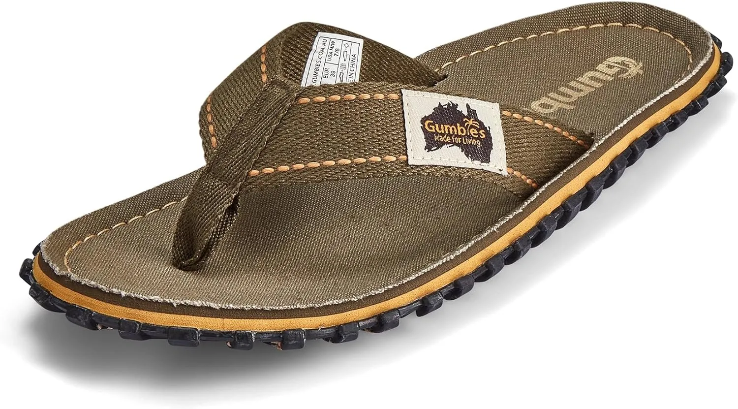 Gumbies Islander Unisex Flip Flops, with Supersoft Cotton Toe Post and Durable Recycled Rubber Sole - Comfort Guaranteed