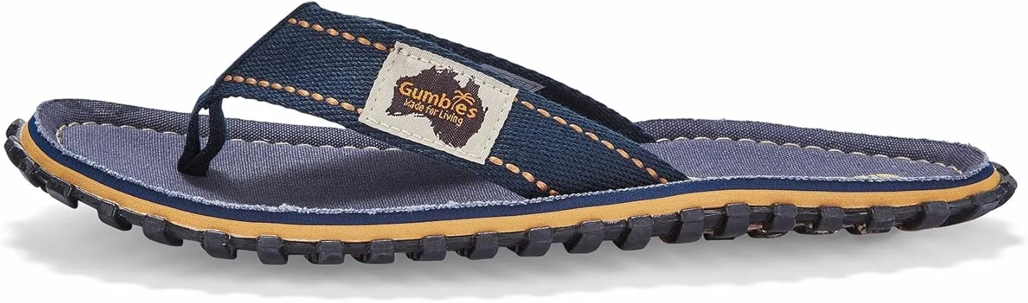 Gumbies Islander Unisex Flip Flops, with Supersoft Cotton Toe Post and Durable Recycled Rubber Sole - Comfort Guaranteed