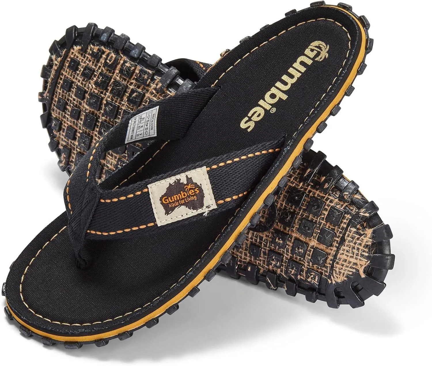 Gumbies Islander Unisex Flip Flops, with Supersoft Cotton Toe Post and Durable Recycled Rubber Sole - Comfort Guaranteed