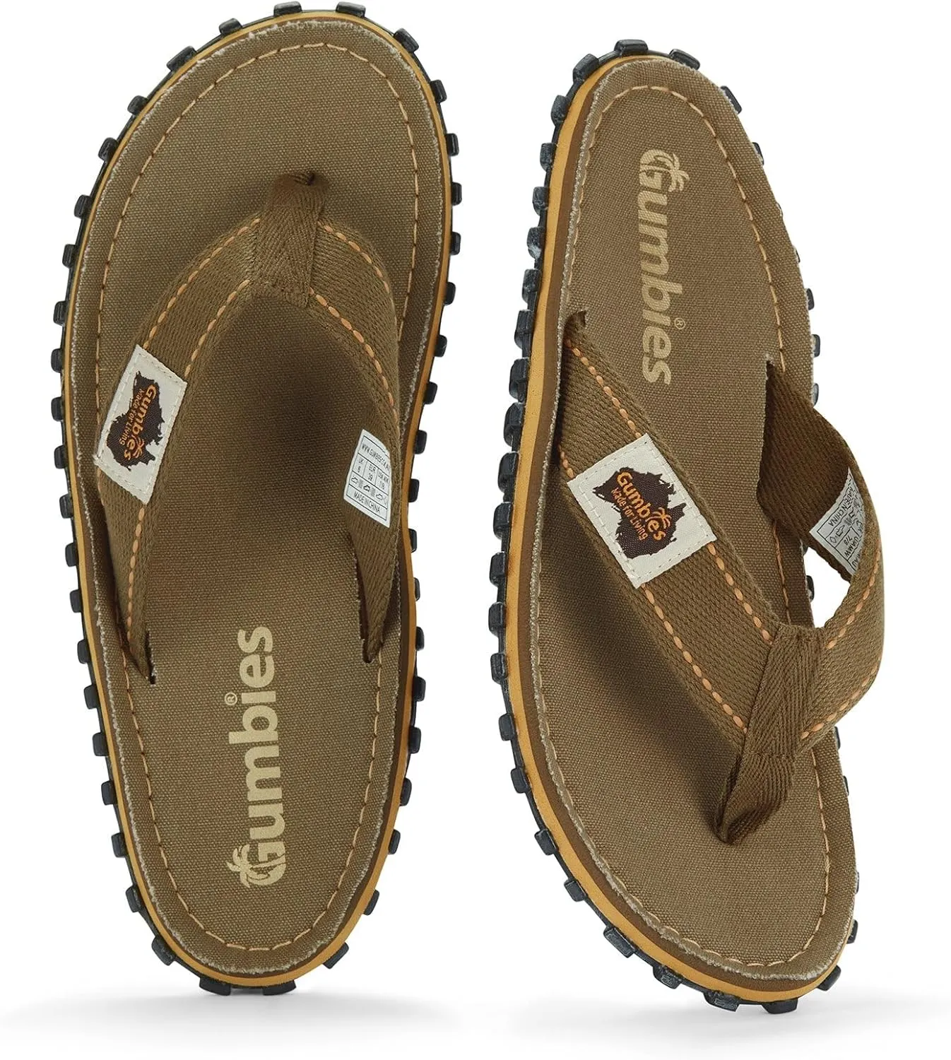 Gumbies Islander Unisex Flip Flops, with Supersoft Cotton Toe Post and Durable Recycled Rubber Sole - Comfort Guaranteed