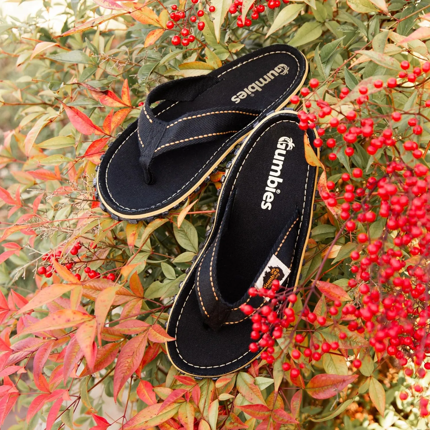 Gumbies Islander Unisex Flip Flops, with Supersoft Cotton Toe Post and Durable Recycled Rubber Sole - Comfort Guaranteed